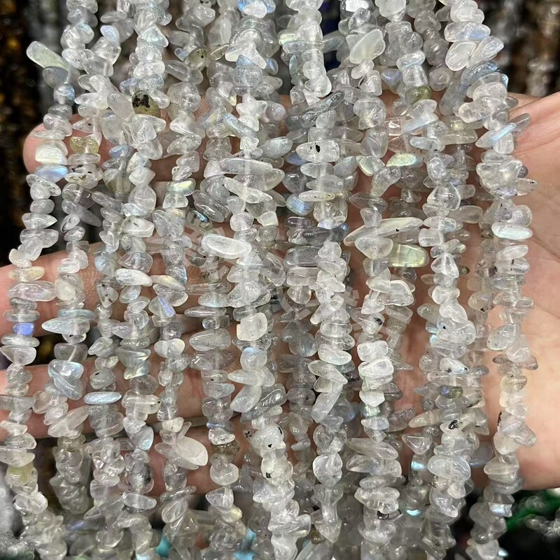 3-5mm天然水晶原石碎石打孔随形石消磁石散珠DIY饰品配件厂家批发|undefined