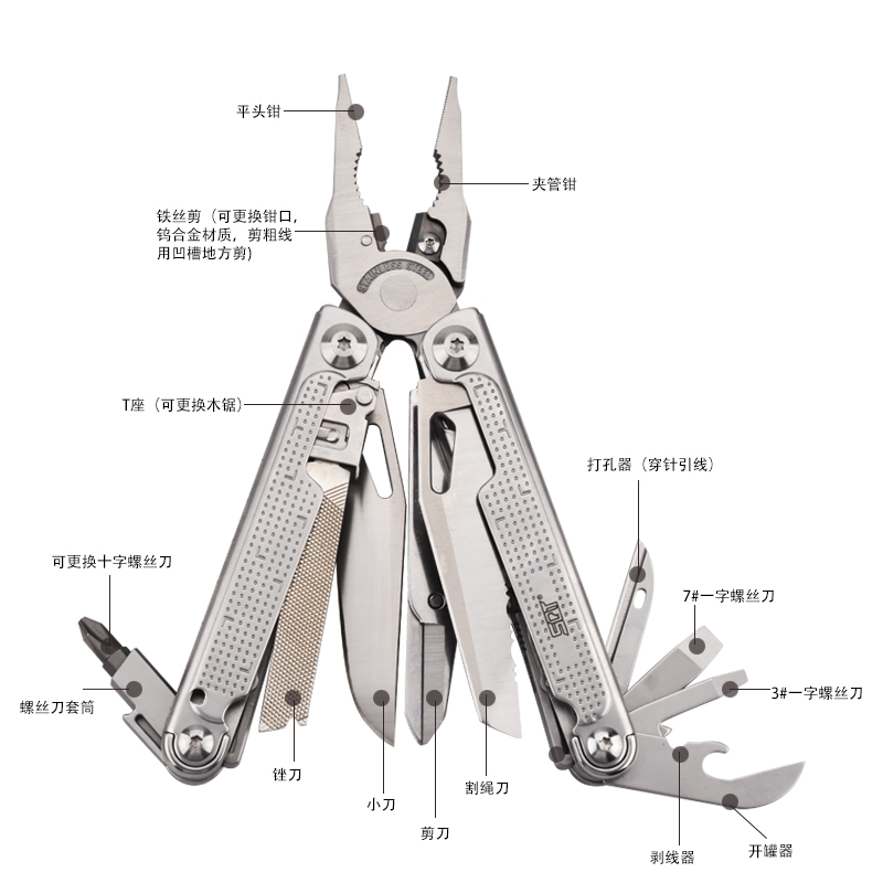 ✅顺全2049多功能组合工具钳子折叠多功能钳户外装备便携带