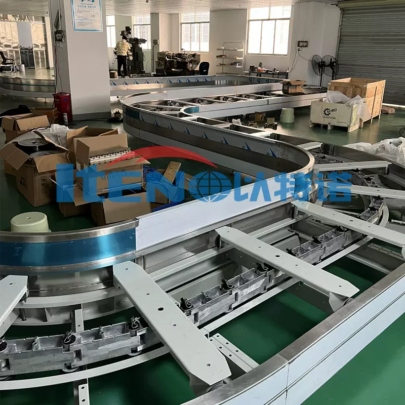 T型行李转盘输送线 O型鳞板传送带输送机 机场设备厂家 优惠推荐