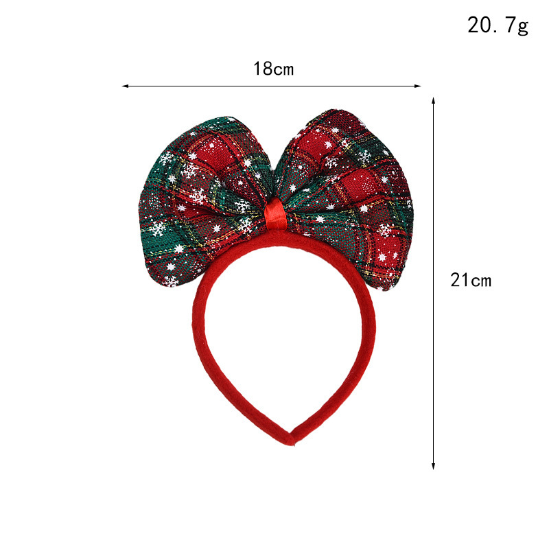 Grandes arcos transfronterizos navideños bandas de pelo para niños adultos fiesta vestido de navidad bandas de pelo decoración al por mayor