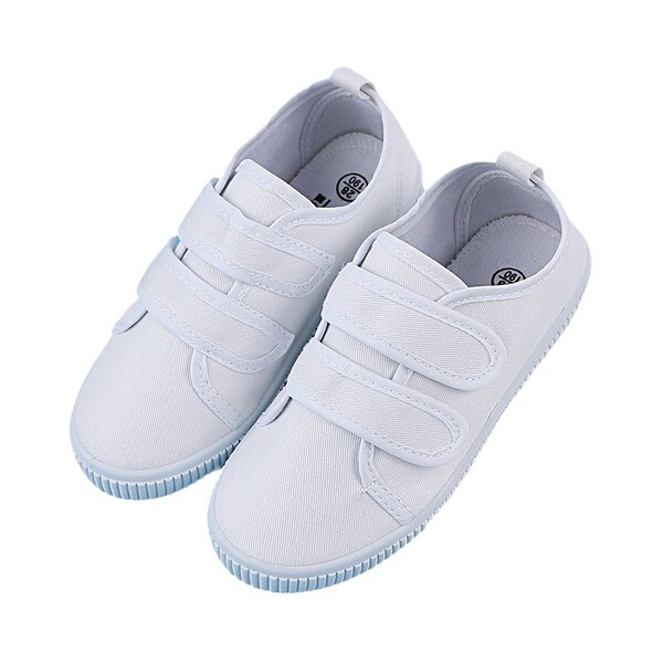 Children's comfortable breathable white sneakers for early age