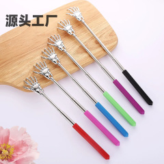 工厂直发鬼手不锈钢伸缩痒痒挠按摩器不求人老头乐不锈钢挠痒神器