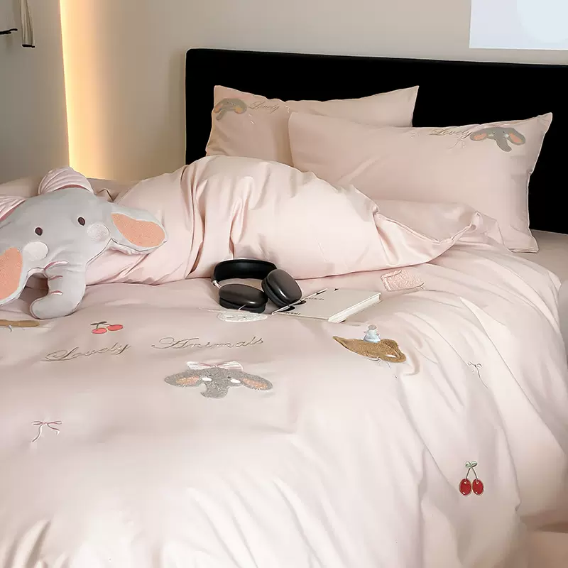 2025新款新疆长绒棉全棉四件套纯棉被套床笠送礼乔迁床品南通