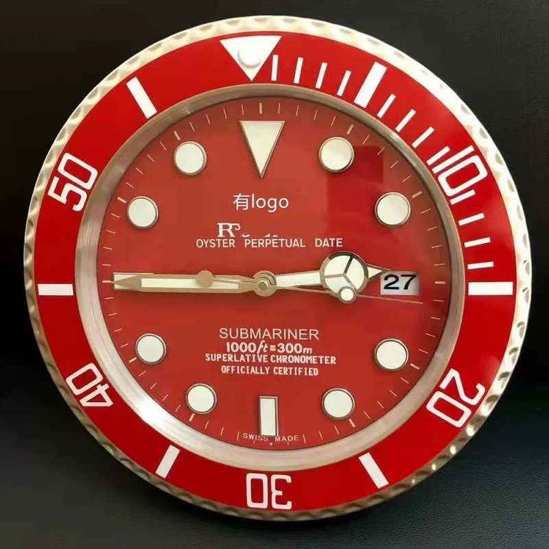 源头工厂直销 R L X 水鬼 GMT SEA 迪通拿系列14寸金属外壳表挂钟|undefined