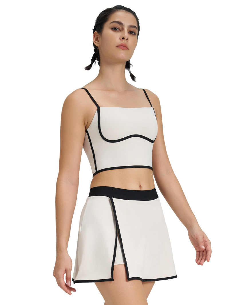 Nuevo chaleco deportivo de secado rápido bloqueador de color Ropa de ropa de yoga para verano de alta elasticidad para mujeres Fitness Shockproof