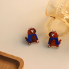 Japanese three dimensional acrylic cute small design earrings, cartoon ear clips, no pierced ears, wholesale