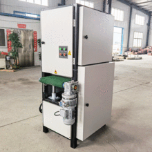 全自动金属抛光机木工机械重型定尺宽带400宽双砂架金属砂光机