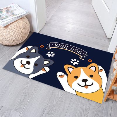 Cartoon introduction Mat wholesale Scrub non-slip The door register and obtain a residence permit carpet lovely The door carpet Doormat Cross border