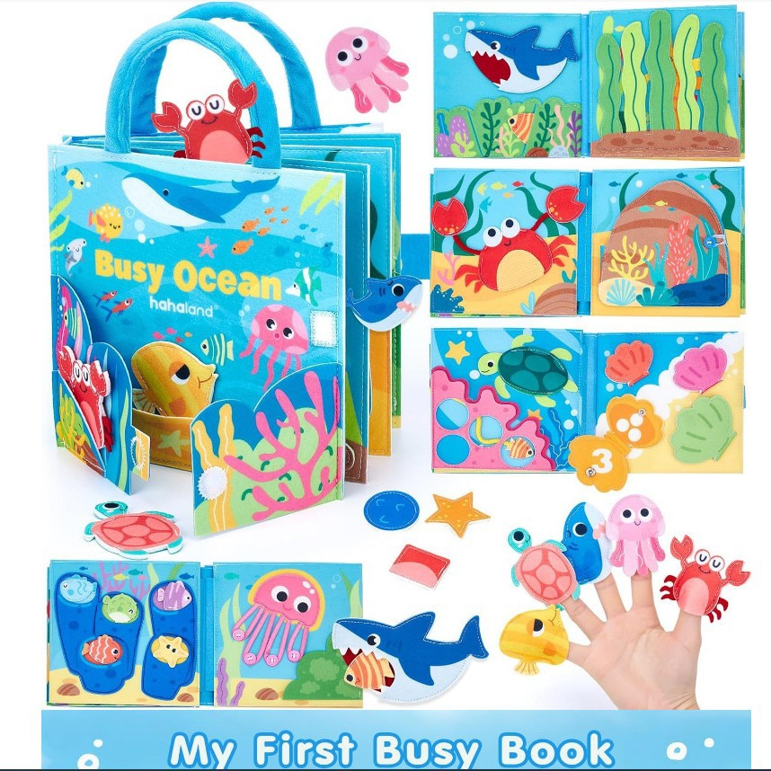 批发宝宝儿童撕不烂海底动物立体早教启蒙布书撕撕书忙碌书婴儿