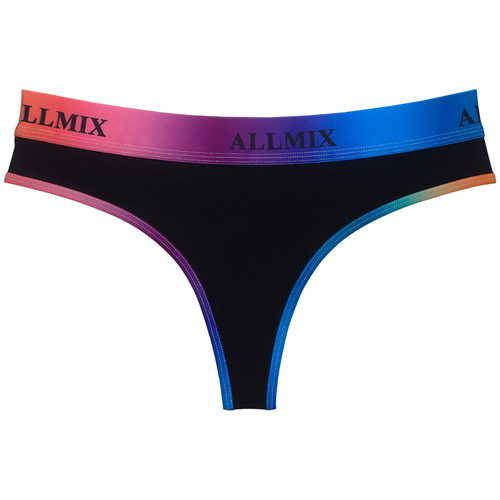 European and American women's sexy sports fitness gradient rainbow letter cotton seamless low-waist thong briefs