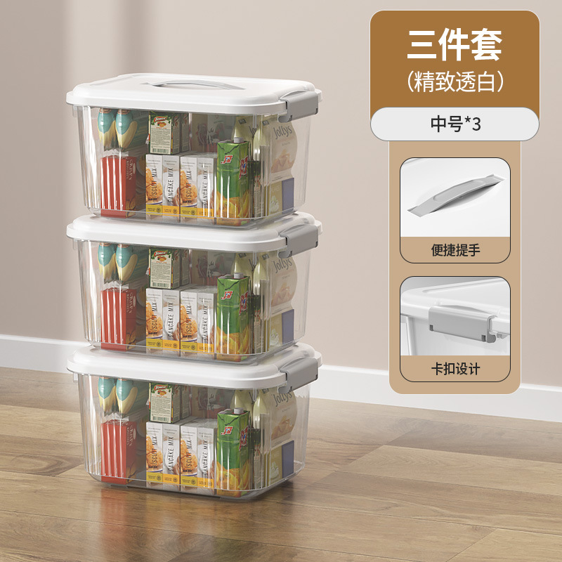 Caja de almacenamiento plástico con tapa portátil ecológica varios tamaños image 15