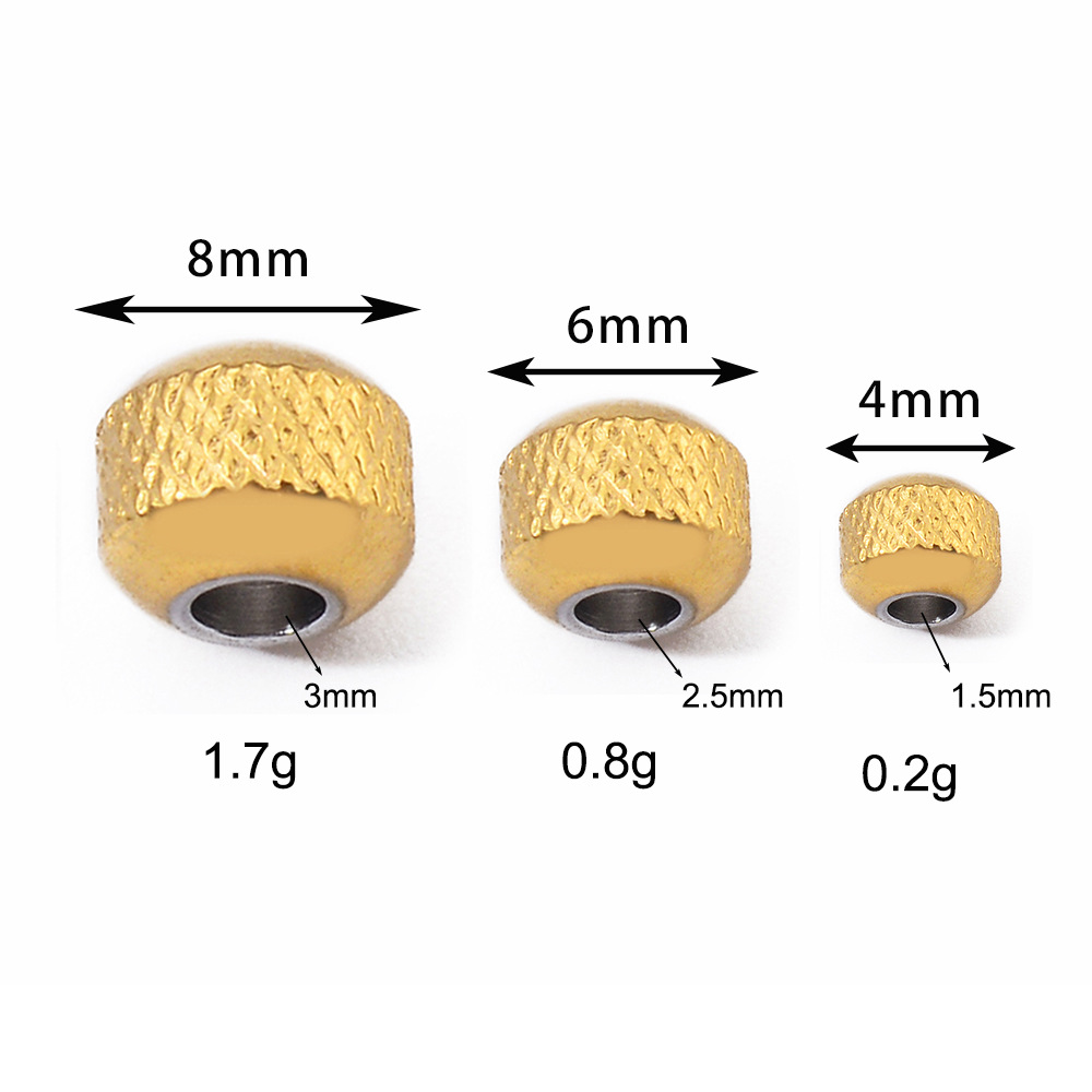 DIY Jewelry Accessories Classification Smooth Embellishment 50 PCS/Package Stainless Steel Solid Color DIY Jewelry Accessories Beads