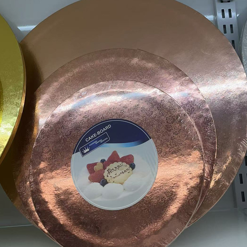 Hot sale nuevo 12mm dorado redondo pastel base doble cara revestido panal junta postre horneado West Point