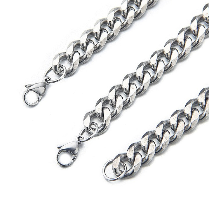 Titanium Steel Cuban Chain Necklace For Men Waterproof Accessory_voghion.com