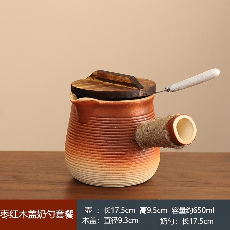 Juego de Tetera y Estufa para Té de Cerámica para Hogar y Exteriores