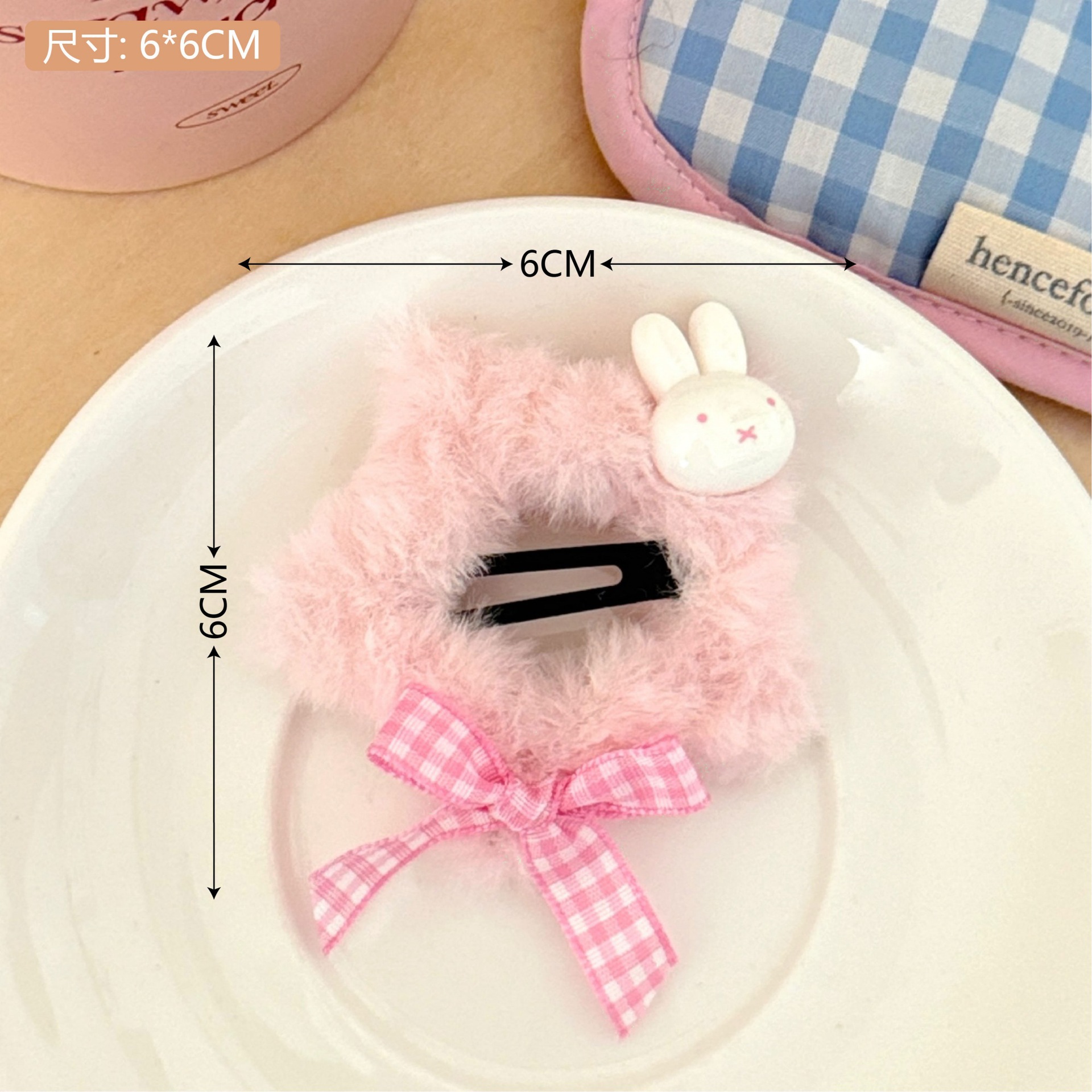 2 ¿ Rosa - peluche estrella conejo horquilla