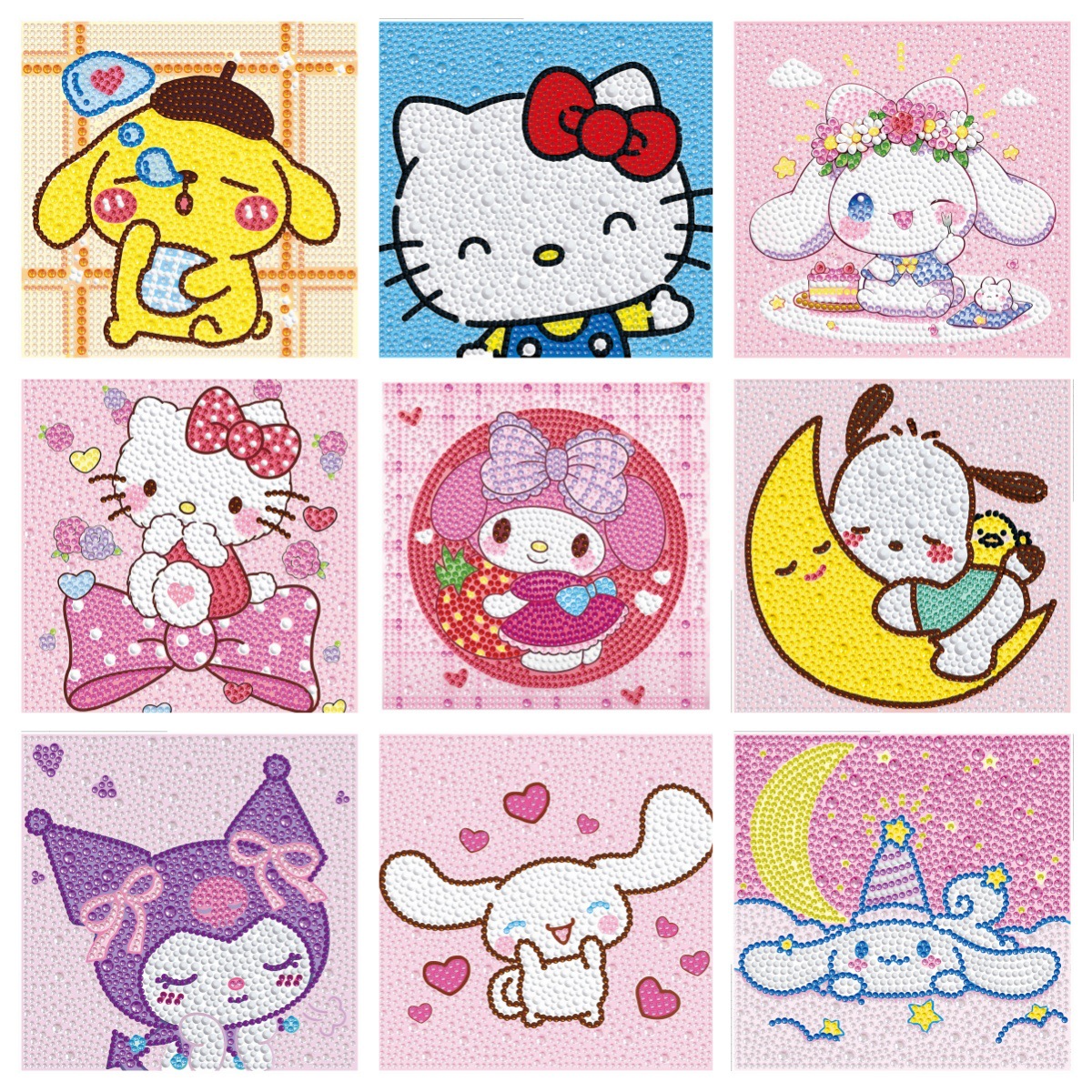 可爱儿童画钻石贴画女孩礼物手工diy砖石水晶点钻卡通装饰画