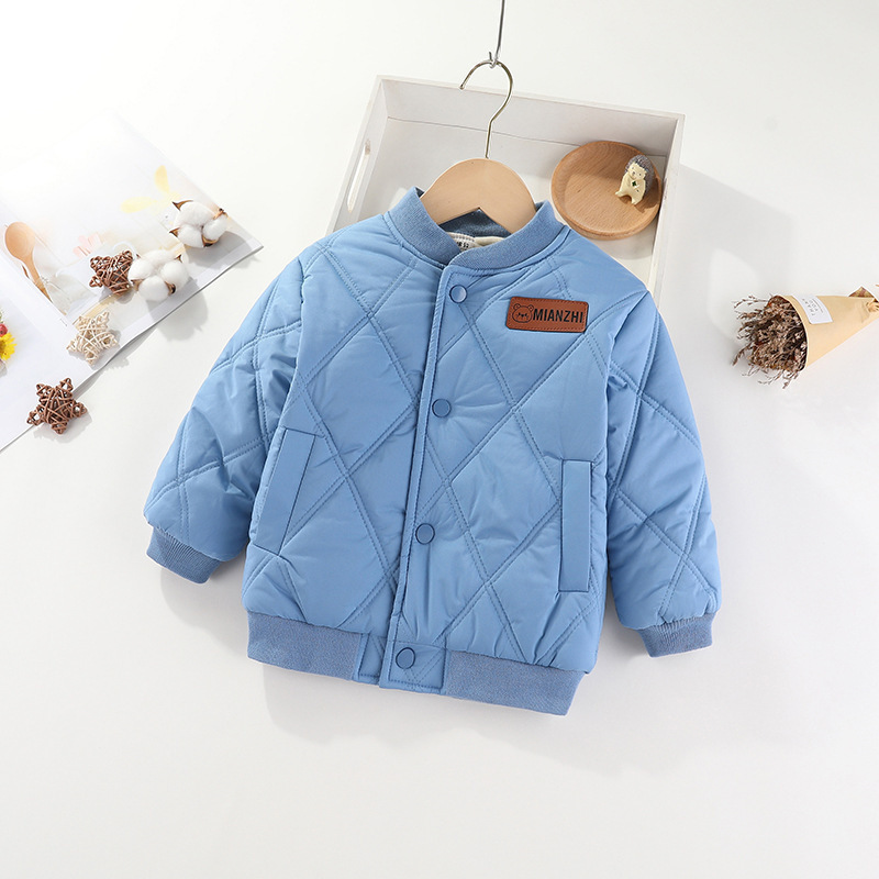 Chaqueta de algodón para niños 2024 Otoño e Invierno Nuevo estilo coreano chaqueta de bebé para niños uniforme de béisbol estilo coreano ropa de algodón engrosada moda