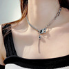 Genuine design black necklace, small chain for key bag , 2022 collection, internet celebrity, trend of season
