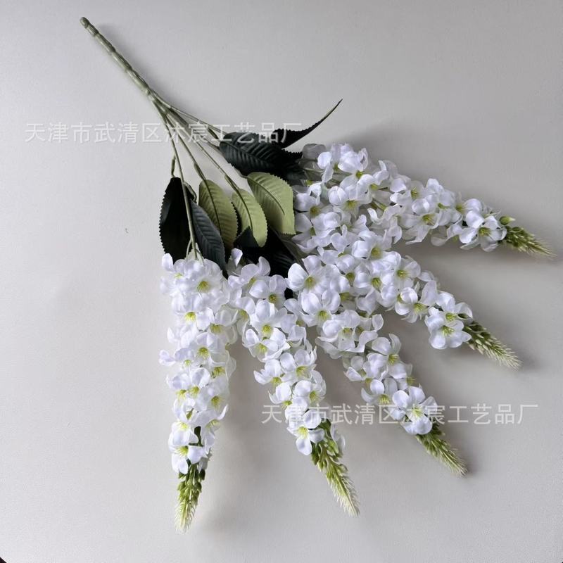 仿真花法式5叉风信子金鱼草飞燕草婚庆装饰道具跨境代发包装贴签|undefined