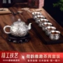 泡茶家用荷韵纯银公道杯