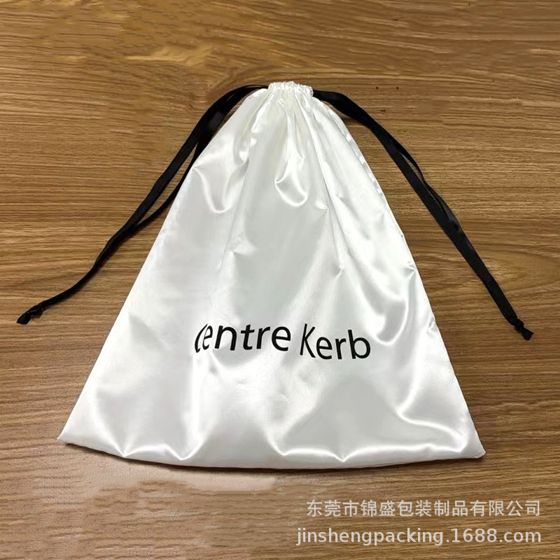 メーカーカスタム模造シルクサテンポケット化粧品色丁巾着袋プレゼント包装防塵収納袋|undefined