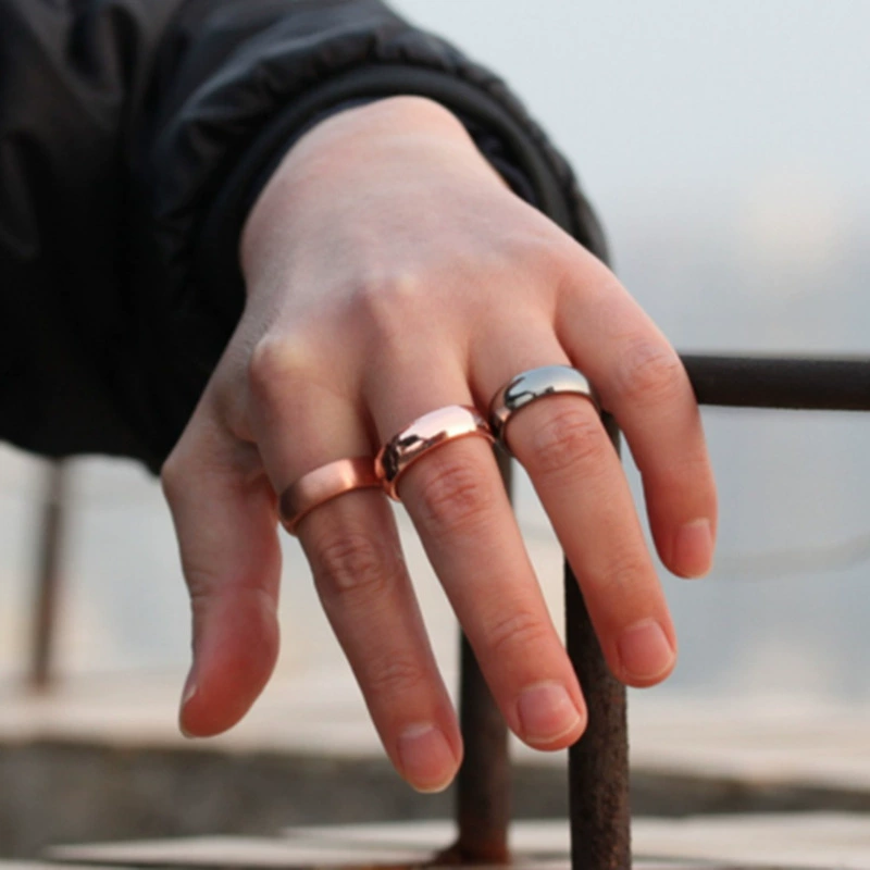 Magnetic black fashionable ring for men and women, wish