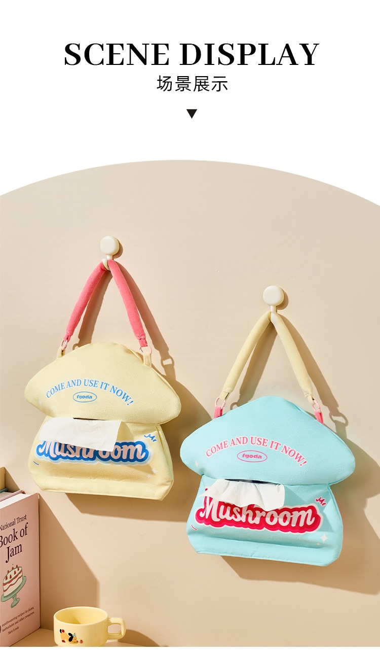 Car Tissue Bag Hanging Pouch Cute Star Pig Car Tissue Box for Interior Use Seat Tissue Bag Hanging Tissue Box