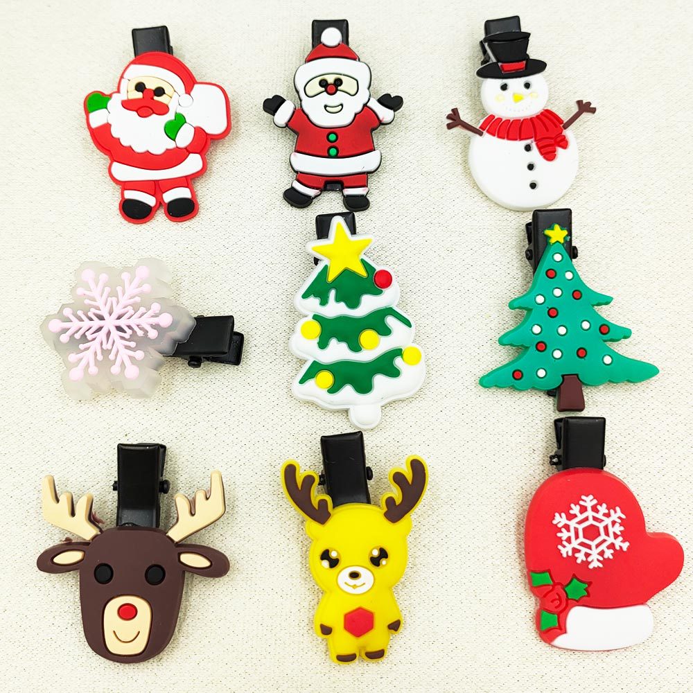 Christmas Ornaments Santa Claus Tree Elk Children's Hairpin Wholesale Nihaojewelry display picture 4