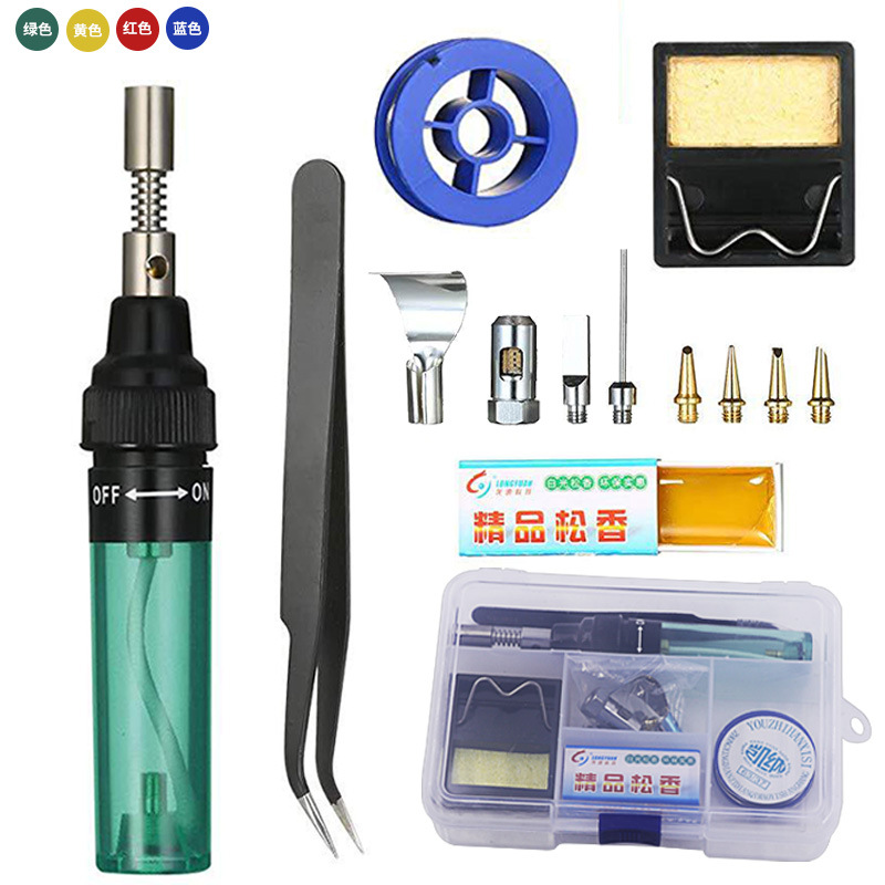 笔型瓦斯烙铁3合1气体烙铁多功能燃气烙铁13件瓦斯烙铁套装跨境