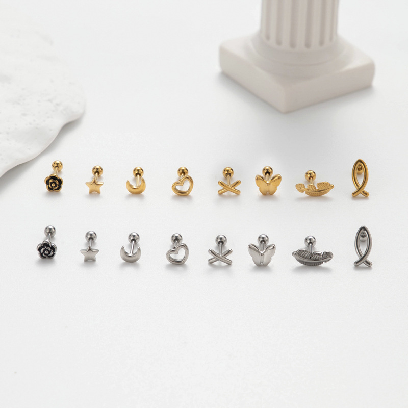 Herren Ohrstecker Aus Edelstahl, Minimalistischer Ohrschmuck_voghion.com