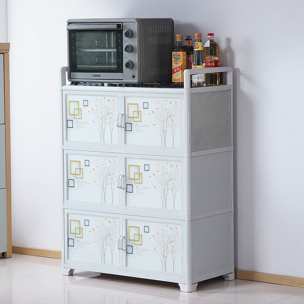 Gabinete de comedor sala de estar armario de aluminio casero armario de almacenamiento simple moderno armario de té armario de cocina armario