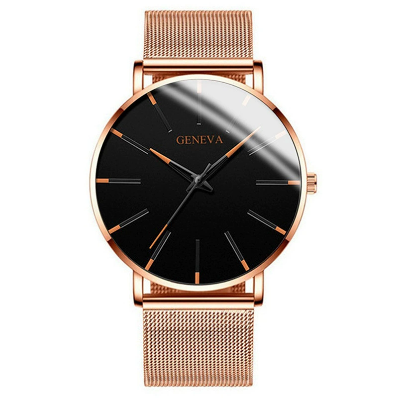Men's Swiss‑Style Watch, Quartz Movement, 42 mm Dial, Metal Bracelet (230 mm)
