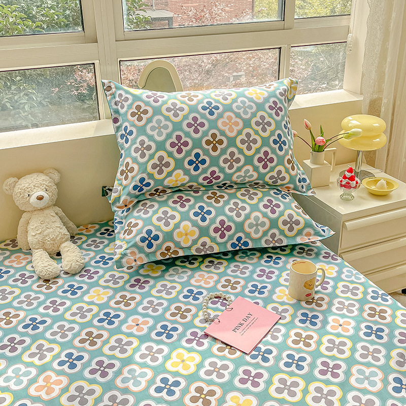 Funda de almohada fresca pequeña de algodón puro Un par de fundas de almohada para el hogar individuales 48x74cm Funda interior de núcleo de almohada de algodón Student 4