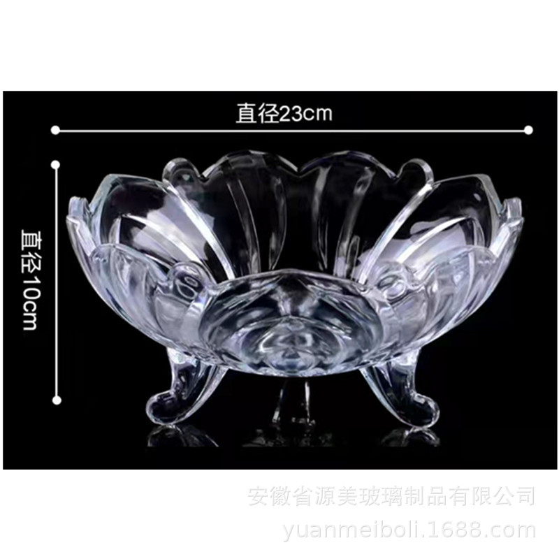 Plato de fruta hogar sala de estar placa de vidrio europeo simple hogar nuevo cristal mesa de café plato de fruta caramelo melón semillas placa