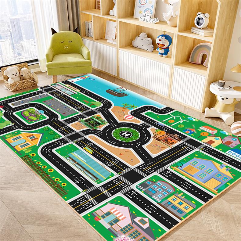 Parking Lot Carpet Kidsren's Crawling Game Track Road Traffic Kindergarten Living Room Early Education Play Bedroom Floor Mat