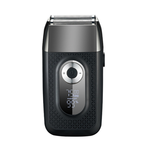 Cross-border new men's bald razor LCD digital reciprocating razor USB charging shaver