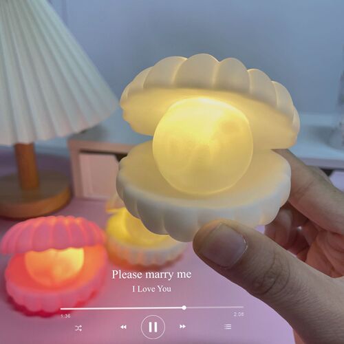 Creative shell night light bedside lamp wake-up Christmas decoration night market stall ornaments luminous children's toys gifts