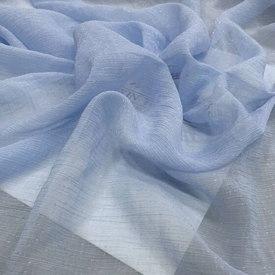 Starry jacquard tulle bright chiffon texture pleated Han clothing organza Fairy Han clothing star wrinkle fabric