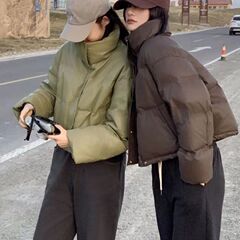 洗濯不要のPUレザー綿服 レディース ショート丈 2025年新作 冬用 厚手 ゆったり パンコート おしゃれな綿入れジャケット
