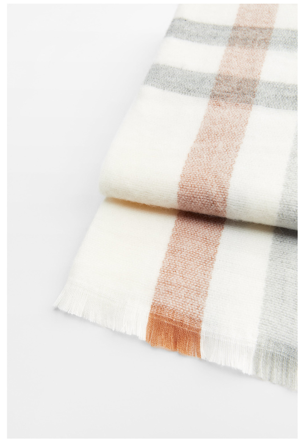 Bufanda de invierno mujer cuadros suave efecto cachemir cálida_voghion.com