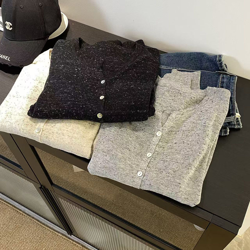 Korean Style New Round Neck Sweater Cardigan Women's Loose Versatile Sweater Top