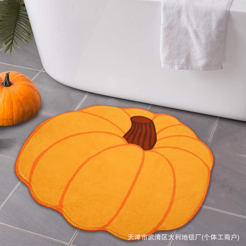 クロスボーダーハロウィンカボチャ模造カシミヤドアマット感謝祭収穫祭ベッドサイドブランケットAmazon temuドロップシッピングフロアマット|undefined
