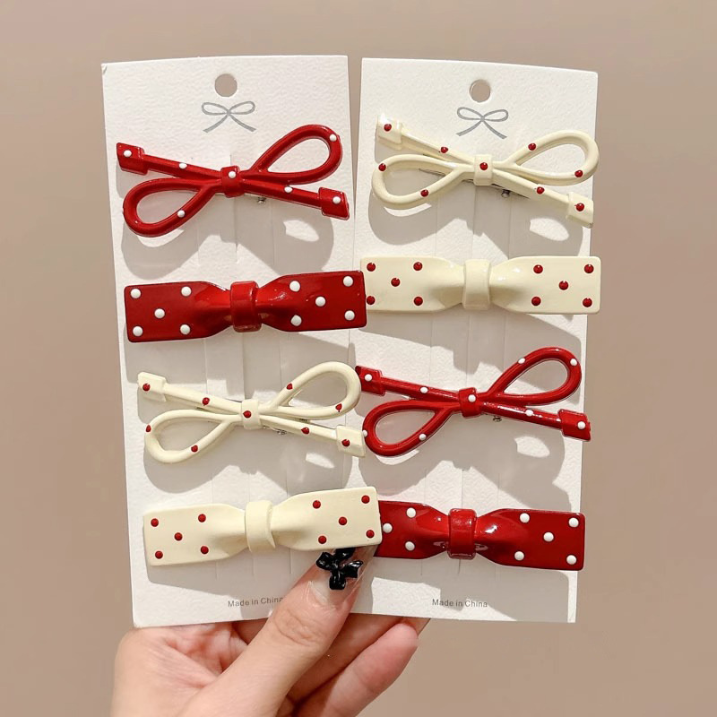 Anchor red wave point arco clip para el cabello lateral de la mujer pecado clip para la boca pecado clip lindos clip para el cabello