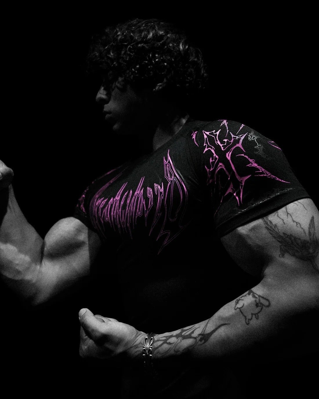 2026 Breathedivinity American Dark Style Sports Fitness Men's T-Shirt Quick-Dry Stretch Tight-Fitting Shirt 008_viptrois.com