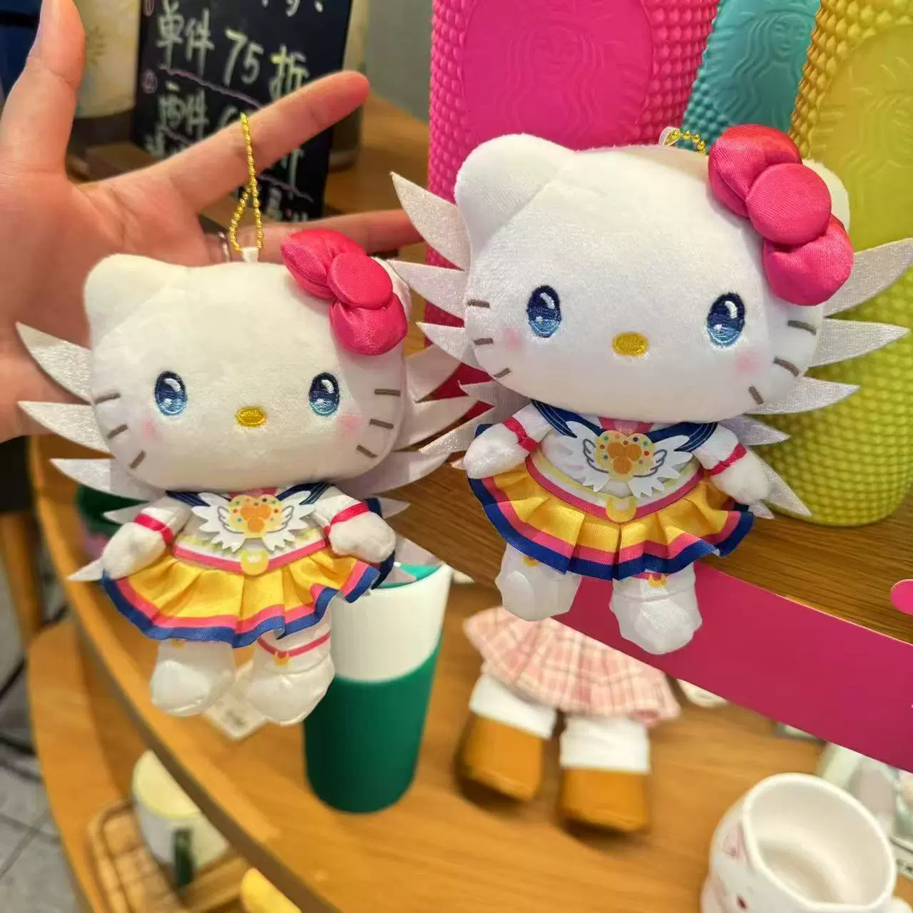 Плюшевый брелок (Sanrio) Hello Kitty, плюшевая кукла-талисман, размеры 10–16 см
