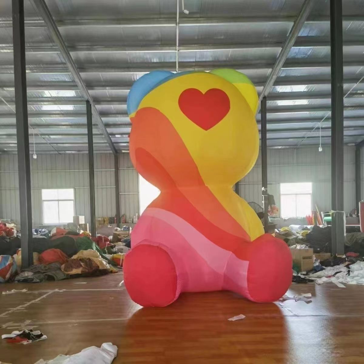 充气爱心模型气模发光毛绒兔子卡通商场大型悬挂海益装饰道具气模