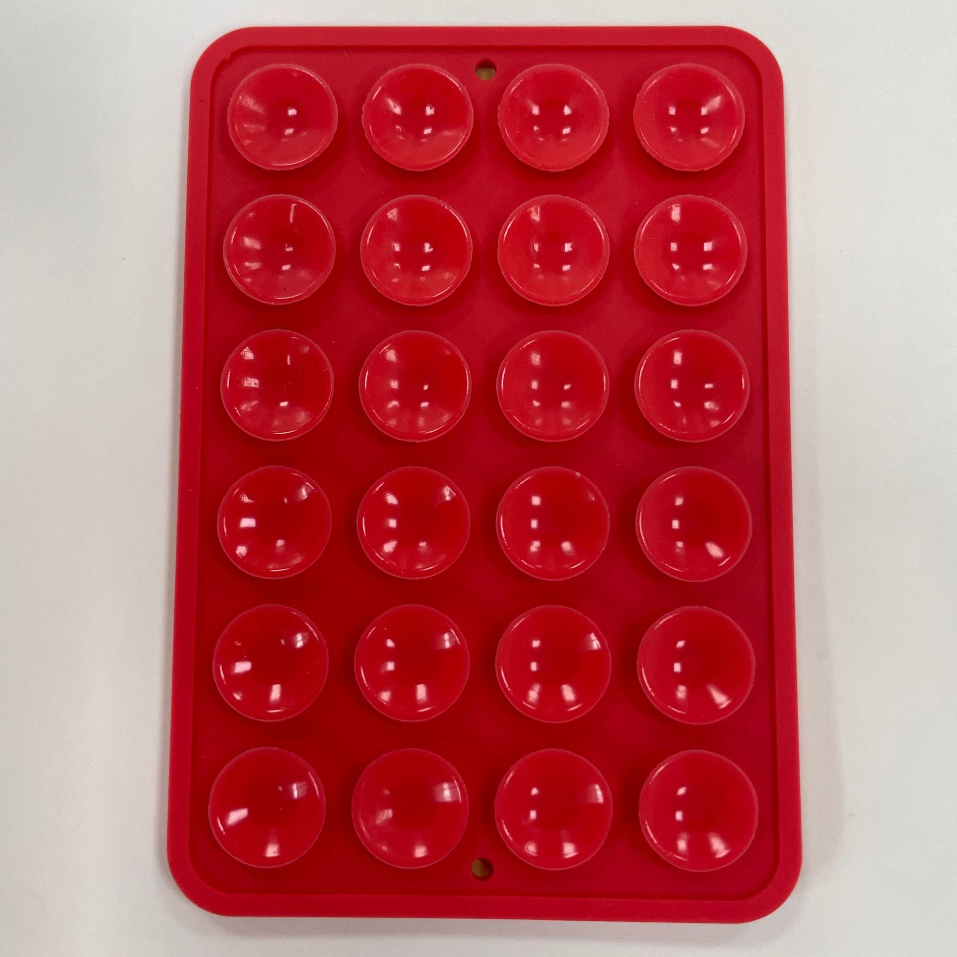 Funda de silicona antideslizante con ventosas para teléfono, 24 piezas en stock, soporte portátil móvil para teléfono, cuadrado, de silicona de una sola cara.