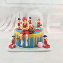 籃球小子蛋糕裝飾擺件灌籃高手男孩主題生日布置籃球鞋插件流川楓