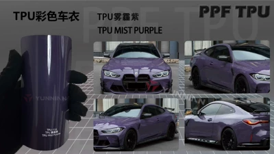 Automotive Film, Tpu Color-Changing Film with - 15215m-5-years-warranty-tpu-haze-purple-water-sticker
